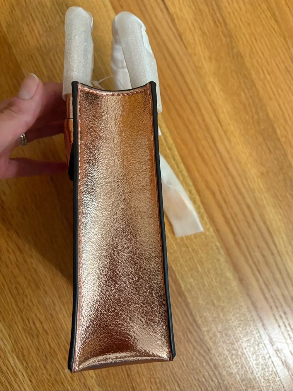 NWT Michael Kors XS Rose Gold Metallic & NWOT Burgundy Crossbody Set